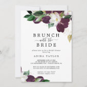 Moody Purple Brunch with the Bride Bridal Shower Invitation (Front)