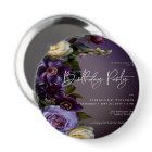 Moody Purple & Lavender Floral Modern Birthday