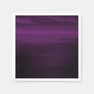 Moody Purple Plum Modern Watercolor Chic Elegant Napkins