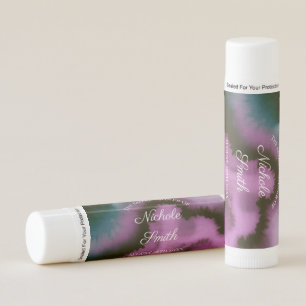 Moody Purple & Teal Abstract Bridal Shower Favor Lip Balm