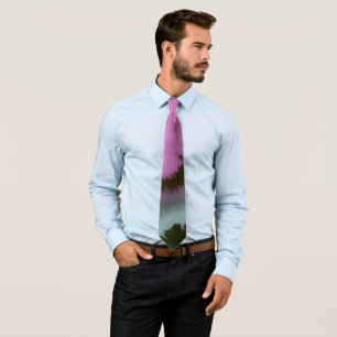 Moody Purple & Teal Abstract Wedding Groomsmen Neck Tie