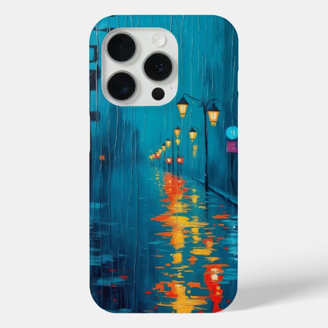  Moody Rainy Night Vibrant Case-Mate iPhone Case (Back)