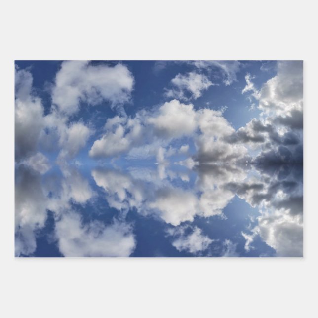 Moody reflections of clouds in Cornish sky Wrapping Paper Sheets (Front)