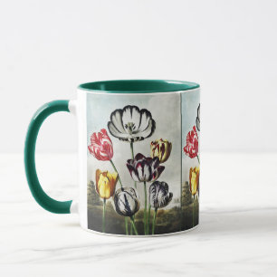 Moody Regency Style Multi-Color Tulips Mug