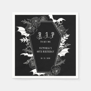 Moody RIP 30s Gothic 40th Birthday Napkins