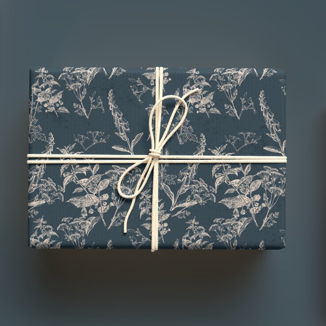 Moody & Romantic Dark Wildflower Wrapping Paper Sheets (Creator Uploaded)