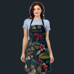 Moody Romantic Navy Blue Floral Apron<br><div class="desc">A beautifully designed custom Moody Romantic Navy Blue Floral Apron makes for an exceptional gift, whether you're treating yourself or surprising someone special. Perfect for baking enthusiasts of all levels. The sleek design and the ability to personalize with a name make it a one-of-a-kind gift. It's ideal for anyone who...</div>