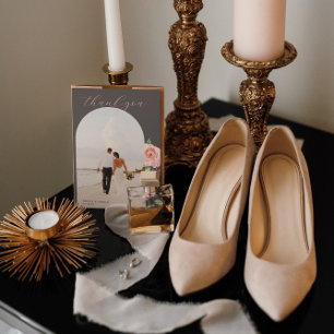 Moody Rose   Romantic Spring Florals Wedding Thank You Card