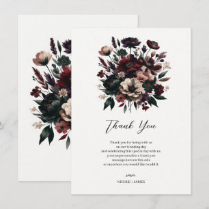 Moody Rustic Garden Florals Bohemian Wedding  Invitation