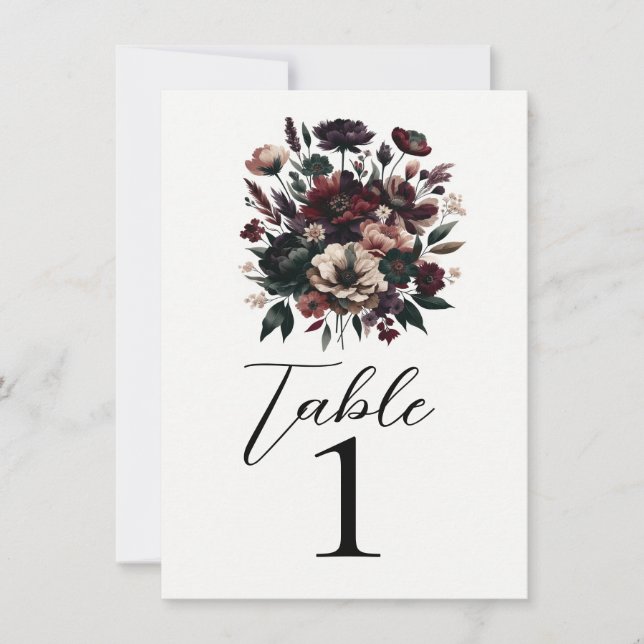 Moody Rustic Garden Florals Bohemian Wedding  Invitation (Front)