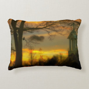 Moody Sky ANd Crow Accent Pillow