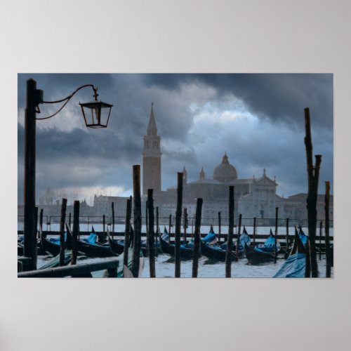 Moody Sky in Venice Italy Poster