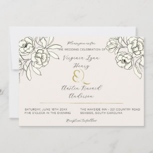 Moody Smoked Gold Ampersand Invitation