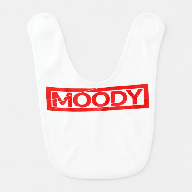Moody Stamp Baby Bib (Front)