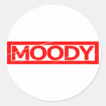 Moody Stamp Classic Round Sticker