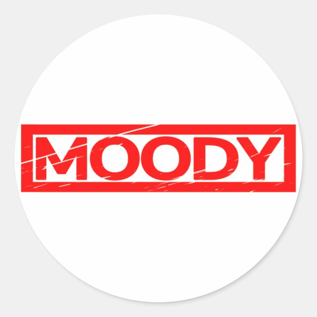 Moody Stamp Classic Round Sticker (Front)