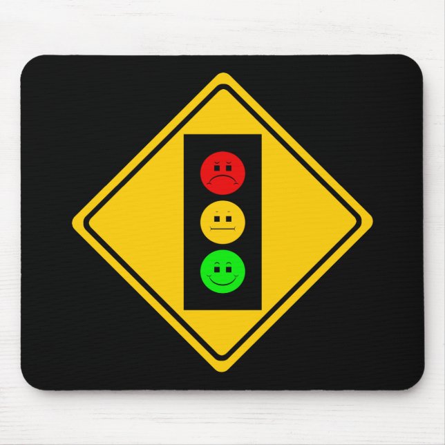 Moody Stoplight Ahead Mouse Pad (Front)