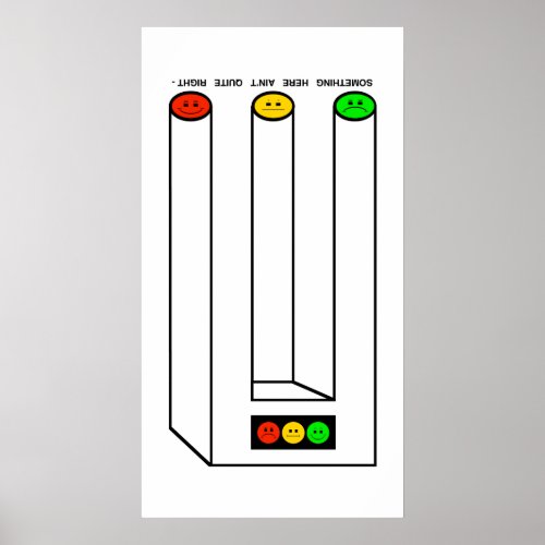 Moody Stoplight Blivet with Caption Poster