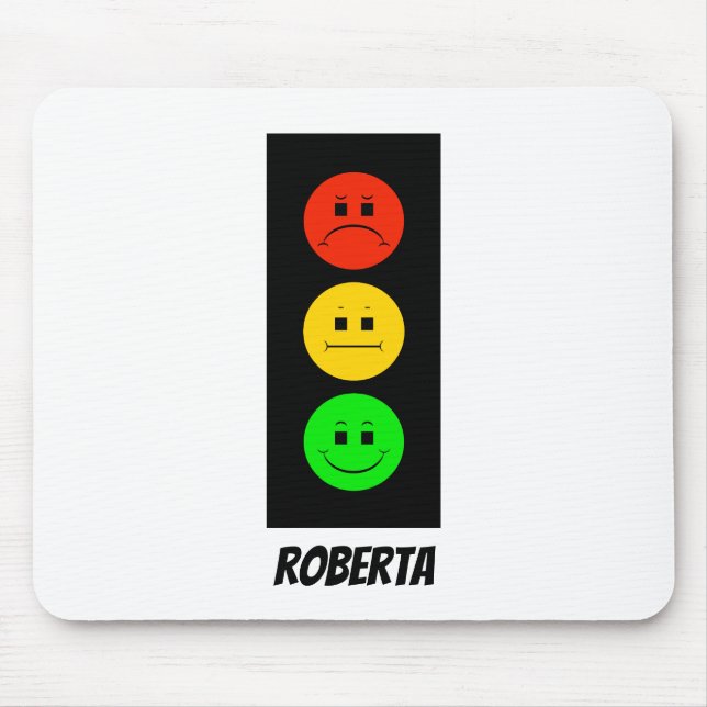 Moody Stoplight Customizable with Name Mouse Pad (Front)