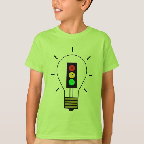 Moody Stoplight Lightbulb T_Shirt