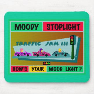 Moody Stoplight Logo Traffic Jam Mouse Pad