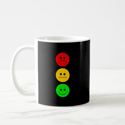 Moody Stoplight Traffic Signal Faces Funny Stop Li Coffee Mug