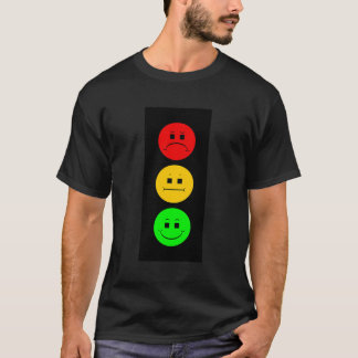 Moody Stoplight Traffic Signal Faces Funny Stop Li T-Shirt