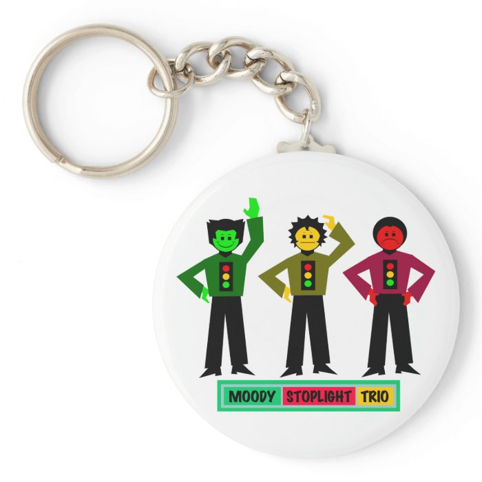 Moody Stoplight Trio Characters Key Chains