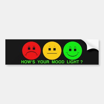 Moody Stoplight Trio Mood Light Bumper Sticker by starryseas at Zazzle