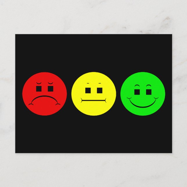Moody Stoplight Trio Postcard (Front)