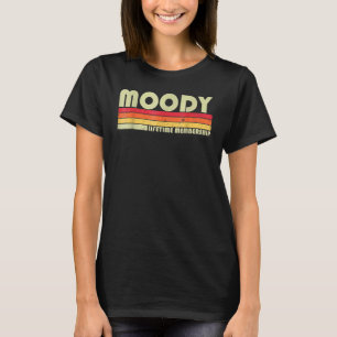 Moody Surname Retro Vintage 80s 90s Birthday Reu T-Shirt