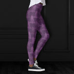 Moody Tree Pattern | Deep Plum Purple Christmas Leggings<br><div class="desc">Tis the season for joyful wearable art! Modern, dark, and moody patterned holiday fashion attire. This fun festive design features a whimsical sparkly Christmas trees with a frisky paint splatter enhanced with faux metallic glitter along with a matching low profile solid background. For other colors or matching products, please contact...</div>