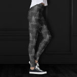 Moody Tree Pattern | Onyx Silvery Black Christmas Leggings<br><div class="desc">Tis the season for joyful wearable art! Modern, dark, and moody patterned holiday fashion attire. This fun festive design features a whimsical sparkly Christmas trees with a frisky paint splatter enhanced with faux metallic glitter along with a matching low profile solid background. For other colors or matching products, please contact...</div>