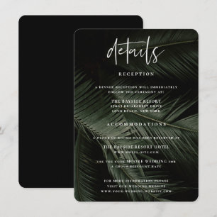 Moody Tropics Wedding Details Enclosure Card