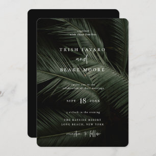 Moody Tropics Wedding Invitation