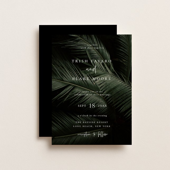 Moody Tropics Wedding Invitation (Creator Uploaded)