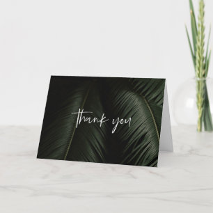 Moody Tropics Wedding Thank You Card