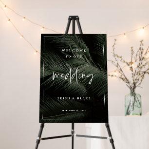 Moody Tropics Wedding Welcome Foam Board