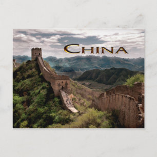 Moody View of The Great Wall of China Postcard