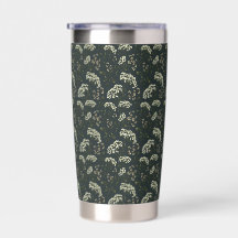 Moody Vintage Floral Print Tumbler