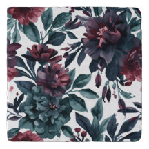 Moody Watercolor Botanical Blooms Floral