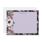 Moody Watercolor Floral Black Pink Personalized 