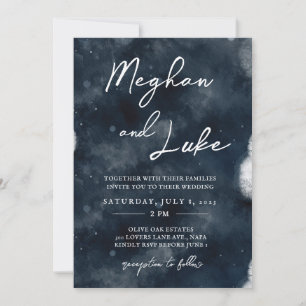 Moody Watercolor Invitation, Written in the Stars Invitation