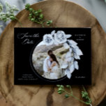 Moody Winter Blue Watercolor Floral Save The Date Postcard<br><div class="desc">Our "Moody Blue Winter Floral Wedding " collection features winter foliage and flowers in shades of grey and blue on watercolor backgrounds in matching colors. All information is in a combination of a custom script and serif font ready for easy customization. Contact us if you have any special requests. You...</div>