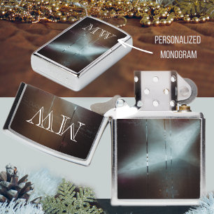 Moody Winter Night's Big Christmas Star Zippo Lighter