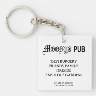 MOODY'S PUB, CHICAGO, IL KEYCHAIN