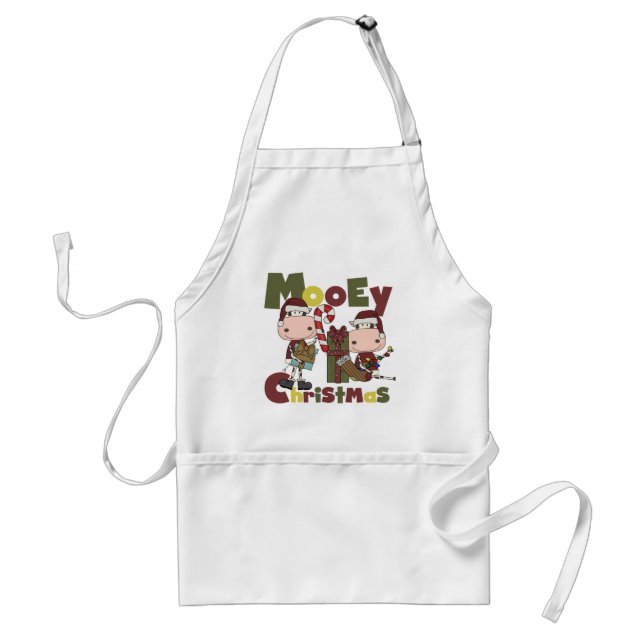 Mooey Christmas Adult Apron (Front)