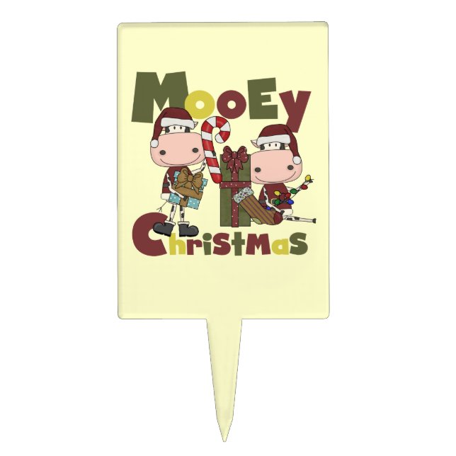 Mooey Christmas Cake Topper (Front)
