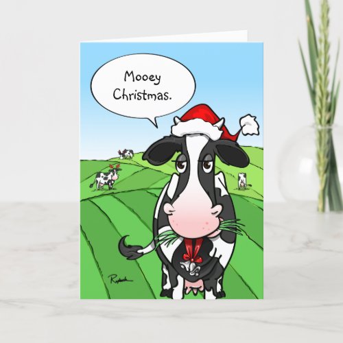Mooey Christmas Funny Cow Holiday Cards