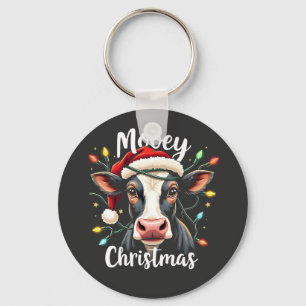 Mooey Christmas Funny Xmas Cow Cattle Lovers  Keychain